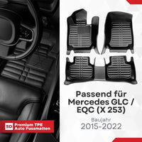 5D Premium Auto Fussmatten für Mercedes GLC/EQC (X253/N293) 2015-2023