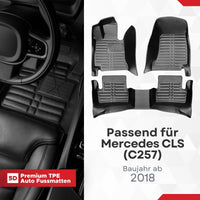 5D Premium Auto Fussmatten für Mercedes CLS (C257) 2018-2024