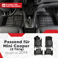 5D Premium Auto Fussmatten für Mini Cooper/One (F56) 2014-2023 (3-Türig)