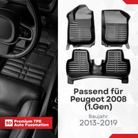 5D Premium Auto Fussmatten für Peugeot 2008 (I.Gen) 2013-2019