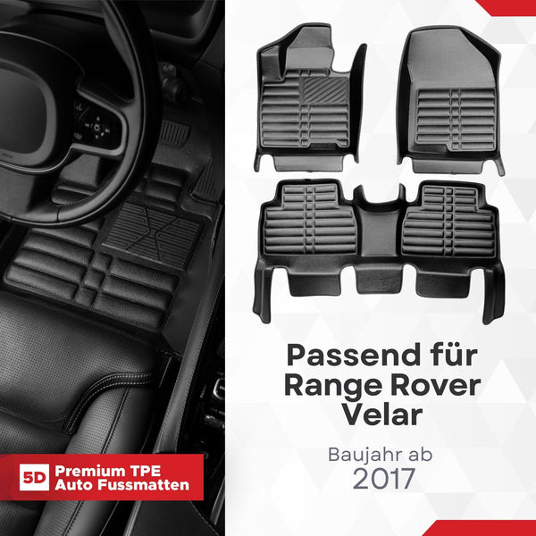 5D Premium Auto Fussmatten für Range Rover Velar 2017-2026