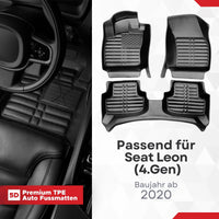 5D Premium Auto Fussmatten für Seat Leon (IV.Gen) (KL) 2020-2026