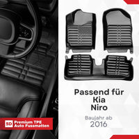 5D Premium Auto Fussmatten für Kia Niro 2016-2022