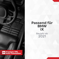 5D Premium Auto Fussmatten TPE Set passend für BMW iX Baujahr ab 2021