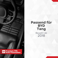 5D Premium Auto Fussmatten TPE Set passend für BYD TANG Baujahr ab 2018