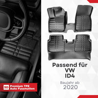5D Premium Auto Fussmatten TPE Set passend für VW ID4 Baujahr ab 2020