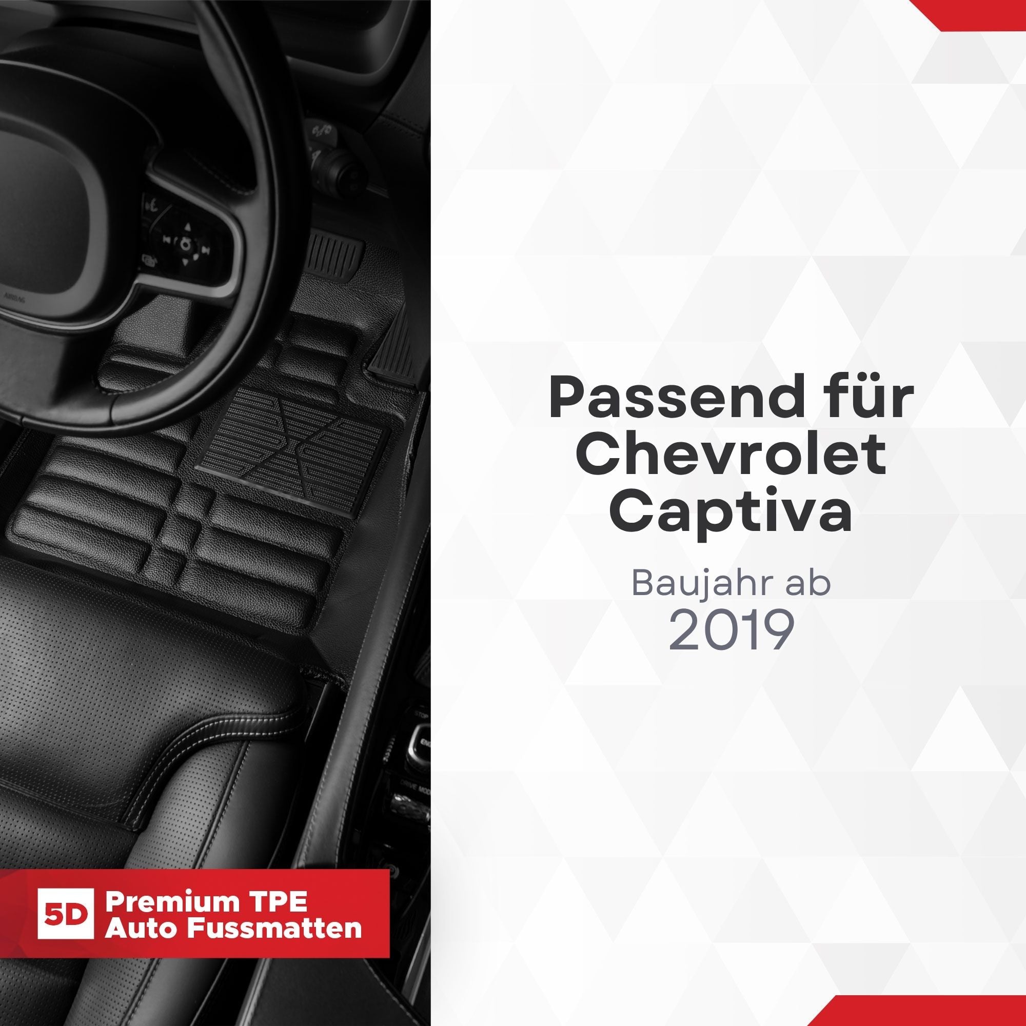 5D Premium Auto Fussmatten für Chevrolet Captiva 2006-2018