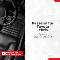5D Premium Auto Fussmatten für Toyota Yaris III (XP130) 2011-2020