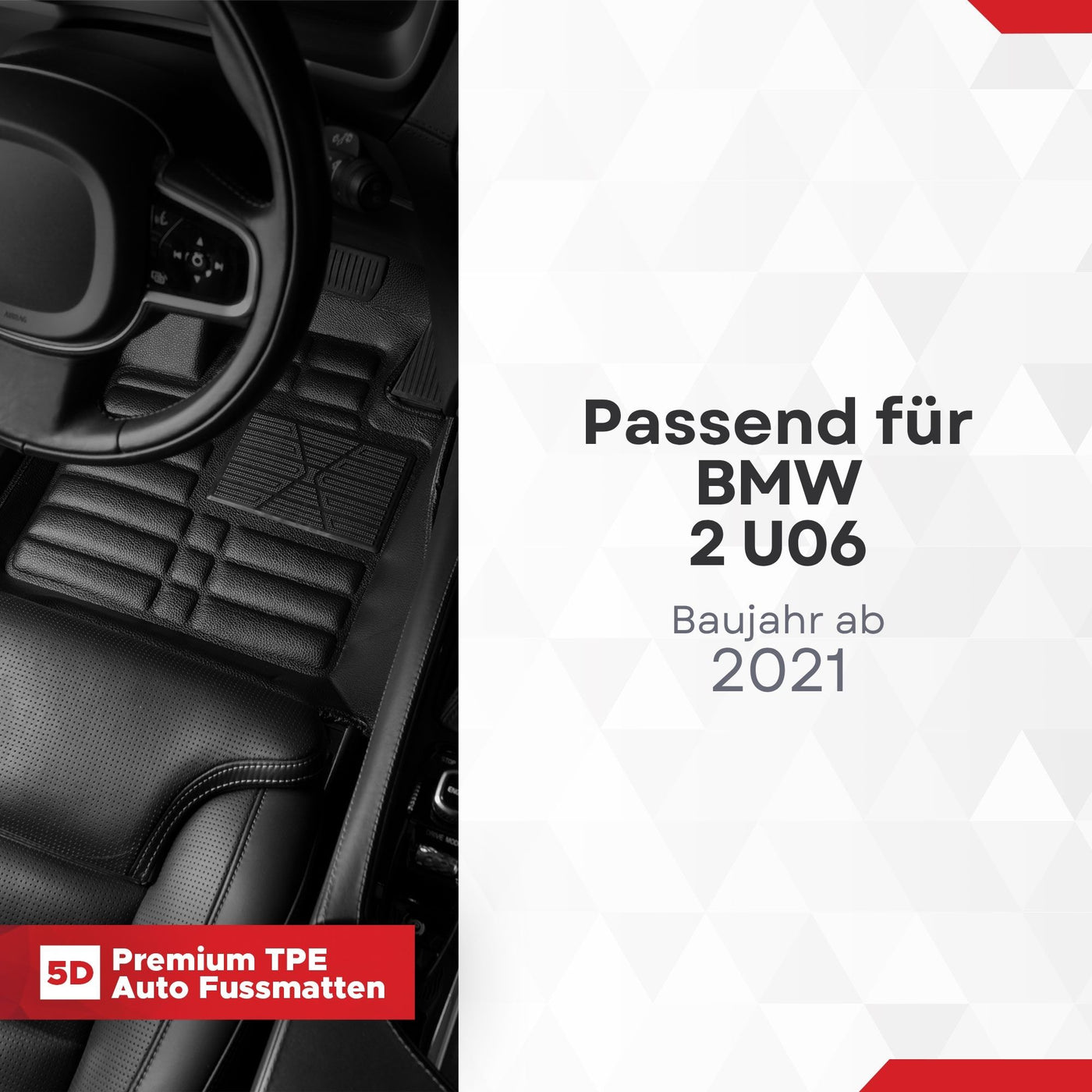 5D Premium Auto Fussmatten für BMW 2 (U06) 2022-2026