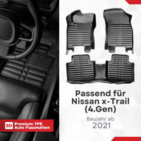 5D Premium Auto Fussmatten für Nissan X-Trail (4.Gen) (T33) 2022-2026