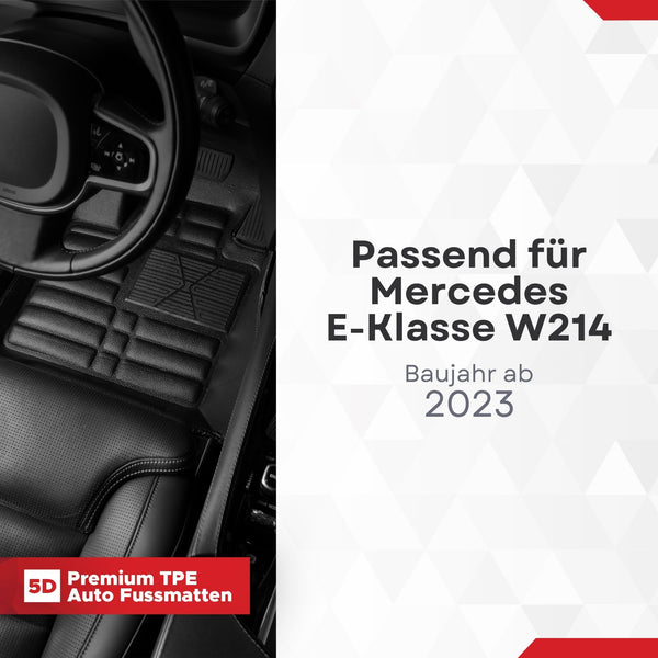 5D Premium Auto Fussmatten für Mercedes E Klasse (W214/S214) 2023-2026