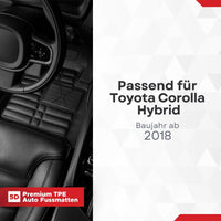 5D Premium Auto Fussmatten für Toyota COROLLA Hybrid 2018-2026