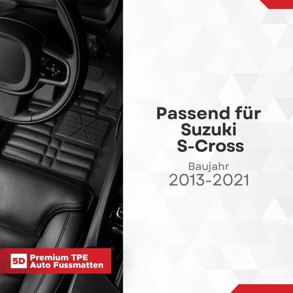 5D Premium Auto Fussmatten für Suzuki S-Cross 2013-2021