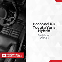 5D Premium Auto Fussmatten für Toyota Yaris IV (Hybrid) (XP210) 2020-2026