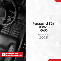 5D Premium Auto Fussmatten für BMW 5 (G60) 2023-2026