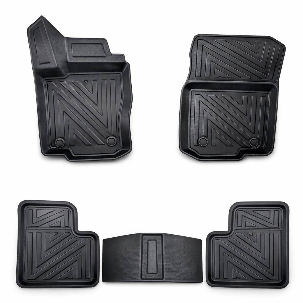 3D Fußmatten für Mercedes GLS X 166 | 2013-2019 | Carbonfaser-Optik