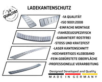 Ladekantenschutz aus Edelstahl Chrom mit Abkantung Kompatibel für Fiat 500/500C Baujahr 2007-2015