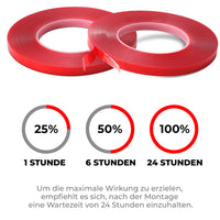 VHB Doppelseitiges Transparentband unsichtbares Klebeband Für Innen- & Außenbereich 50mm x 5m