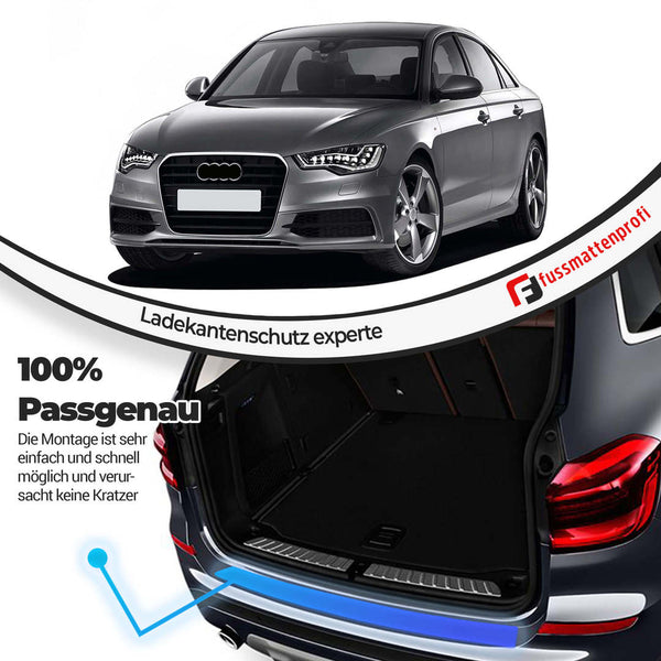 Ladekantenschutz Tuningteile aus Edelstahl Chrom mit Abkantung Kompatibel für Audi Q5 (2.Gen) Baujahr ab 2017