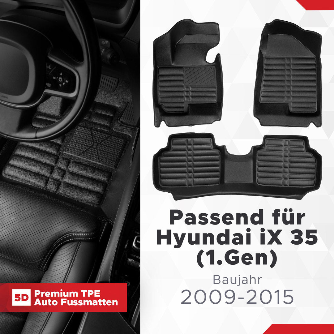 5D Premium Auto Fussmatten für Hyundai iX35 2009-2015