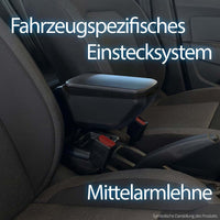 Mittelarmlehne aus hochwertigem ABS-Kunstleder SCHWARZ Passend für Dacia Duster 2.Gen ab 2018