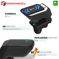 Mittelarmlehne aus hochwertigem ABS-Kunstleder SCHWARZ Passend für Dacia Duster 2.Gen ab 2018