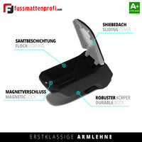 Mittelarmlehne Armauflage GRAU Passend für Dacia Duster Baujahr 2009-2018