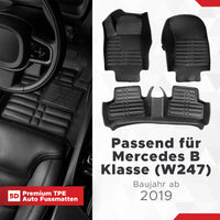 5D Premium Auto Fussmatten für Mercedes B Klasse (W247) 2019-2026