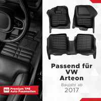 5D Premium Auto Fussmatten für VW Arteon 2017-2025
