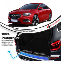 Ladekantenschutz mit 3D Profil Abkantung Fahrzeugspezifisch Passend für Opel Mokka X Baujahr 2012-2019 aus Edelstahl Chrom