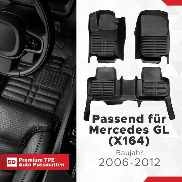 5D Premium Auto Fussmatten für Mercedes GL (W164) 2006-2012