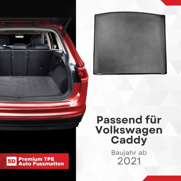 3D Kofferraum Matte passend für Volkswagen Caddy ab 2021