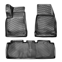 3D Auto Fussmatten Set passend für Tesla Model X 5 Sitz Baujahr 2015-2021