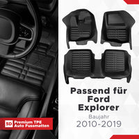 5D Premium Auto Fussmatten für Ford Explorer 2011-2019