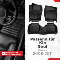 5D Premium Auto Fussmatten für Kia Soul (I.Gen) 2008-2014