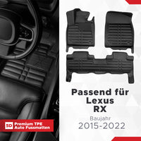5D Premium Auto Fussmatten für Lexus (IV.Gen) (RX) 2015-2022