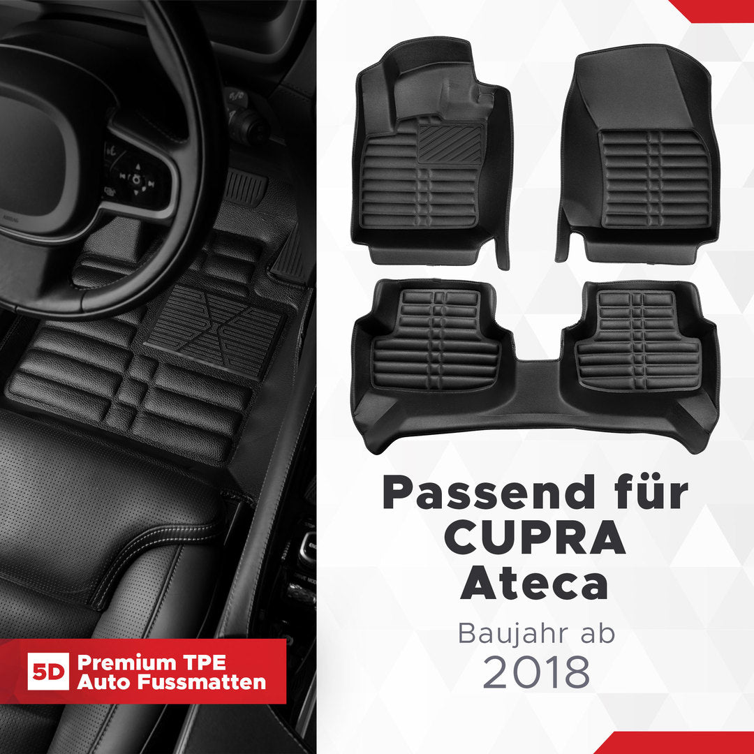 5D Premium Auto Fussmatten für Cupra Ateca 2018-2026