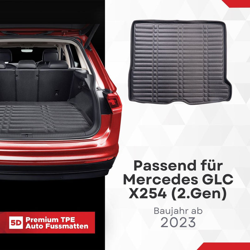5D Premium Auto Kofferraummatte für Mercedes GLC (X254) 2023-2026