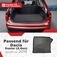 5D Premium Kofferraummatte passend für Dacia Duster (2.Gen) ab 2018