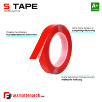 VHB Doppelseitiges Transparentband unsichtbares Klebeband Für Innen- & Außenbereich 10mm x 5m