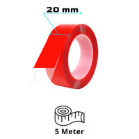 VHB Doppelseitiges Transparentband unsichtbares Klebeband Für Innen- & Außenbereich 20mm x 5m