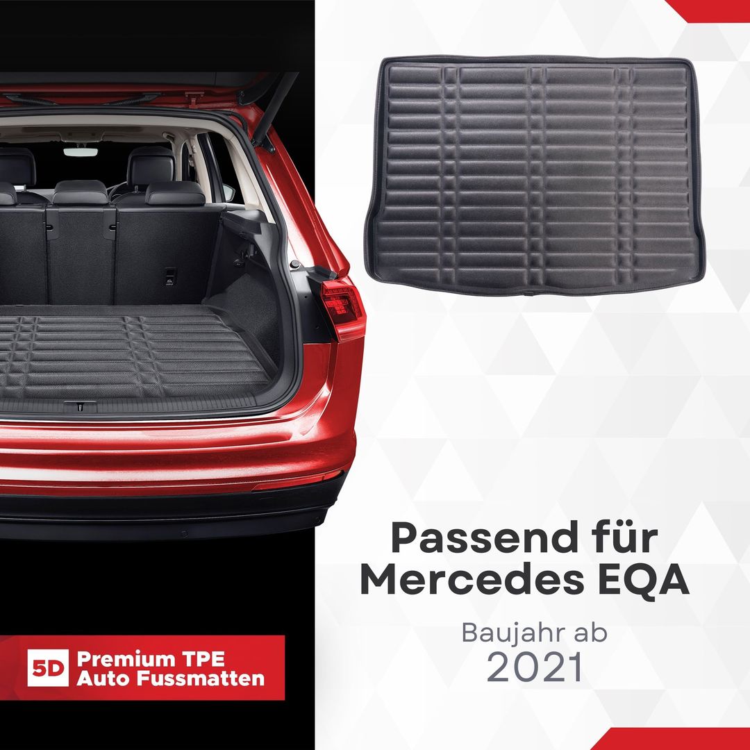 5D Premium Kofferraummatte passend für Mercedes EQA Baujahr ab 2021