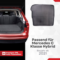 5D Premium Kofferraummatte passend für Mercedes C Klasse HYBRID W206 Baujahr ab 2021