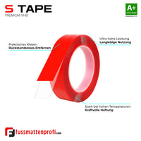 VHB Doppelseitiges Transparentband unsichtbares Klebeband Für Innen- & Außenbereich 15mm x 5m