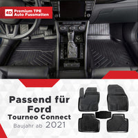 3D Gummi Auto Fussmatten für Ford Tourneo Connect 2022-2026