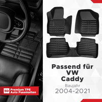 5D Premium Auto Fussmatten für VW Caddy 2004-2020