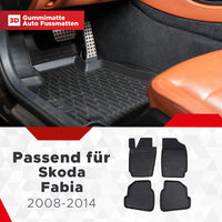 3D Auto Fussmatten passend für Skoda Fabia (2.Gen) 2007-2014
