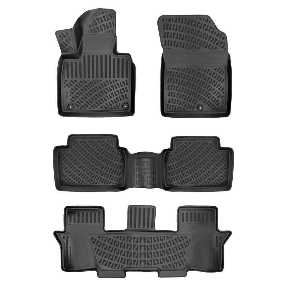3D Auto Fussmatten Set passend für Kia SORENTO 7 Sitz Baujahr ab 2021