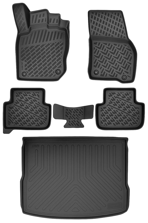 3D Auto Gummimatten & Kofferraumwanne Set für VW TIGUAN III Baujahr ab 2024