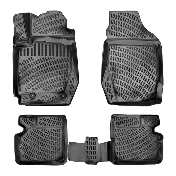 3D Premium Gummi Auto Fussmatten Set Passend für Toyota Corolla Baujahr 2002-2007